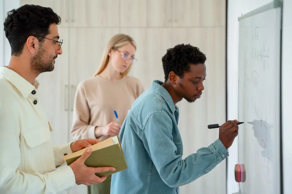 Trainer working with a care team